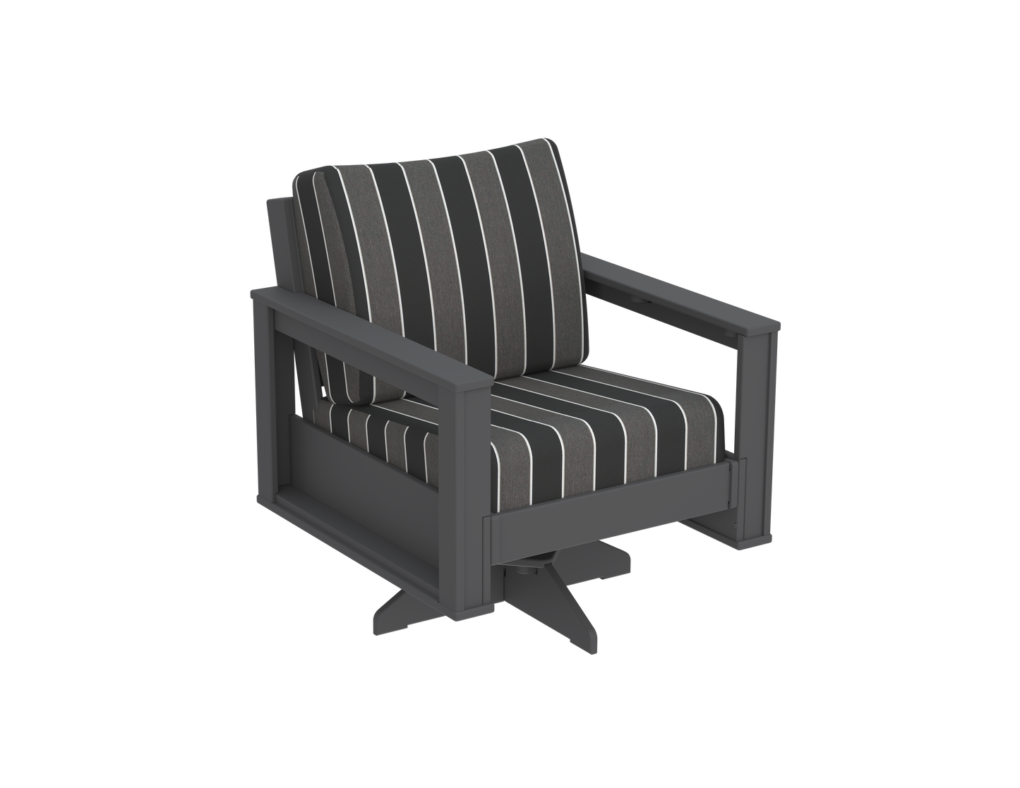 Modern Outdoor Swivel Arm Chair