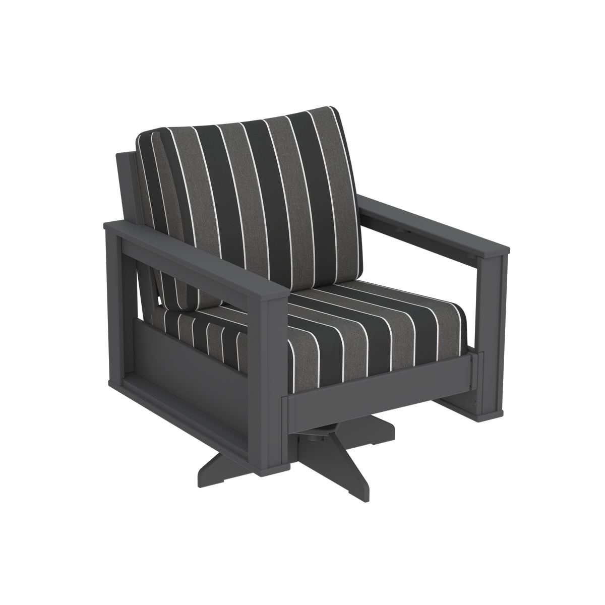 Modern Outdoor Swivel Arm Chair