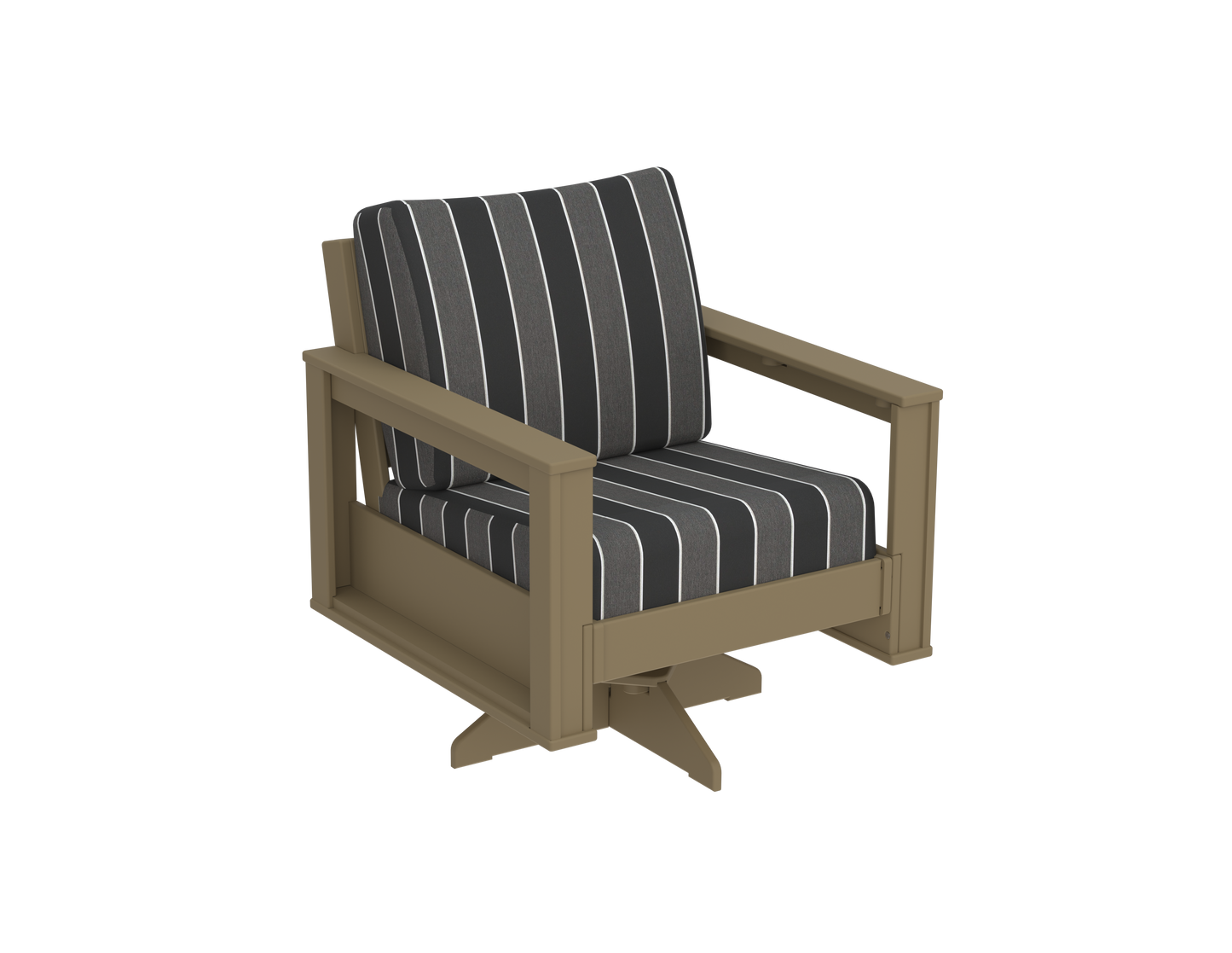 Modern Outdoor Swivel Arm Chair