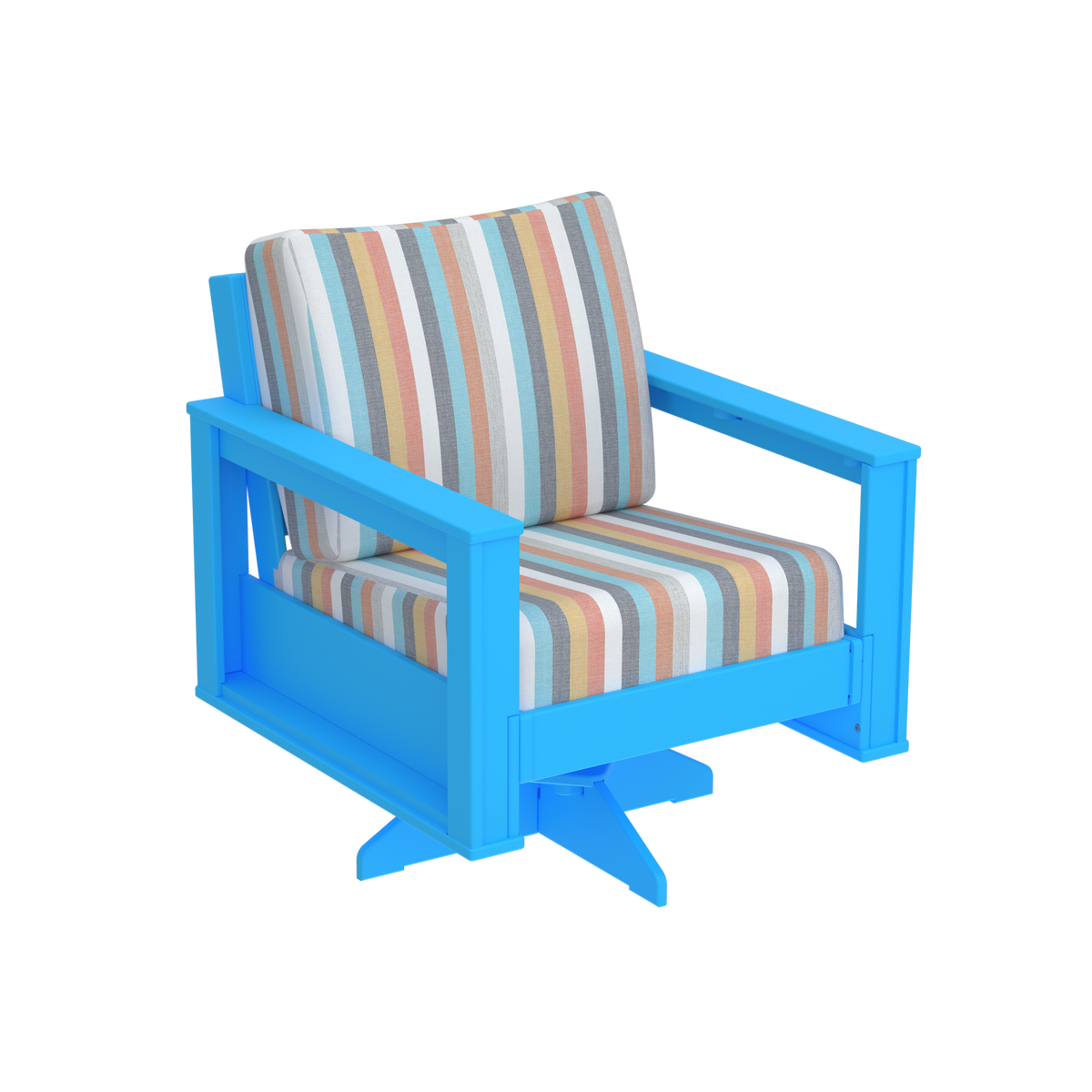 Modern Outdoor Swivel Arm Chair