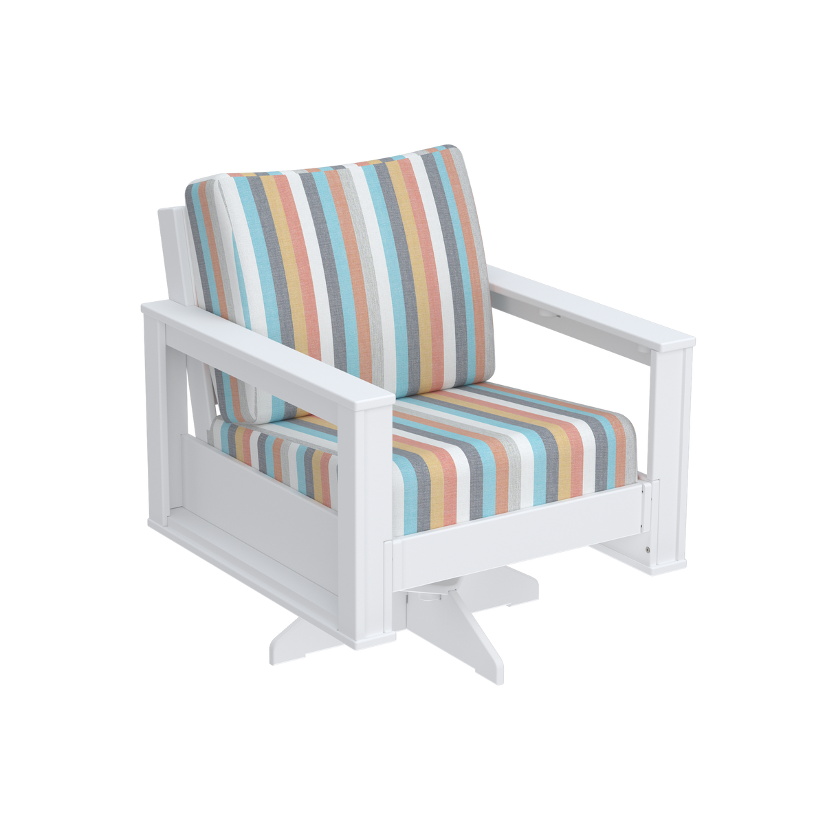 Modern Outdoor Swivel Arm Chair