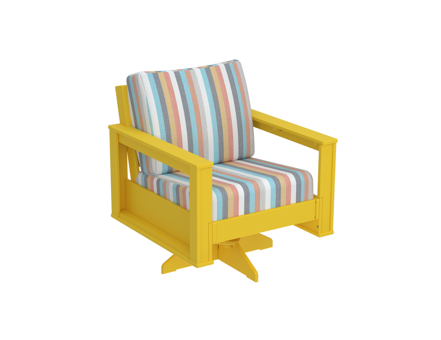 Modern Outdoor Swivel Arm Chair