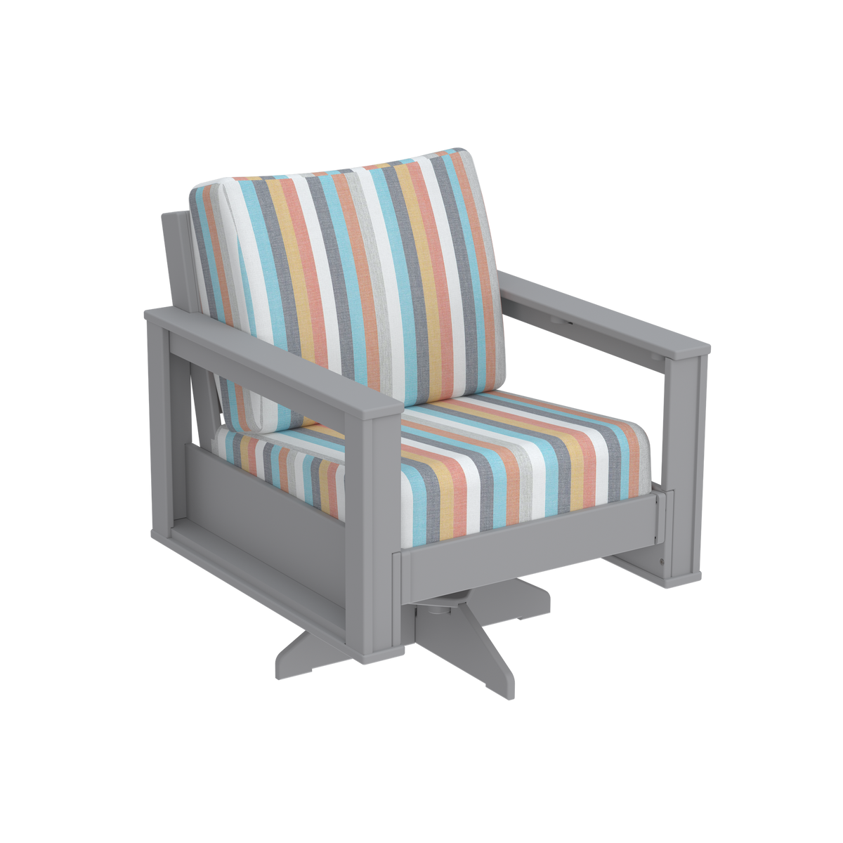 Modern Outdoor Swivel Arm Chair
