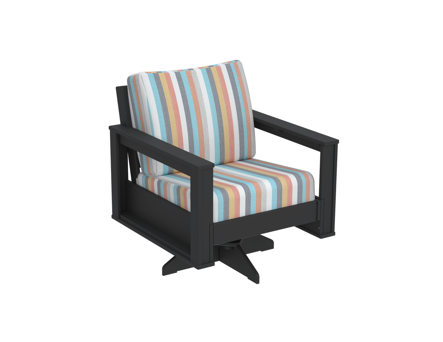 Modern Outdoor Swivel Arm Chair