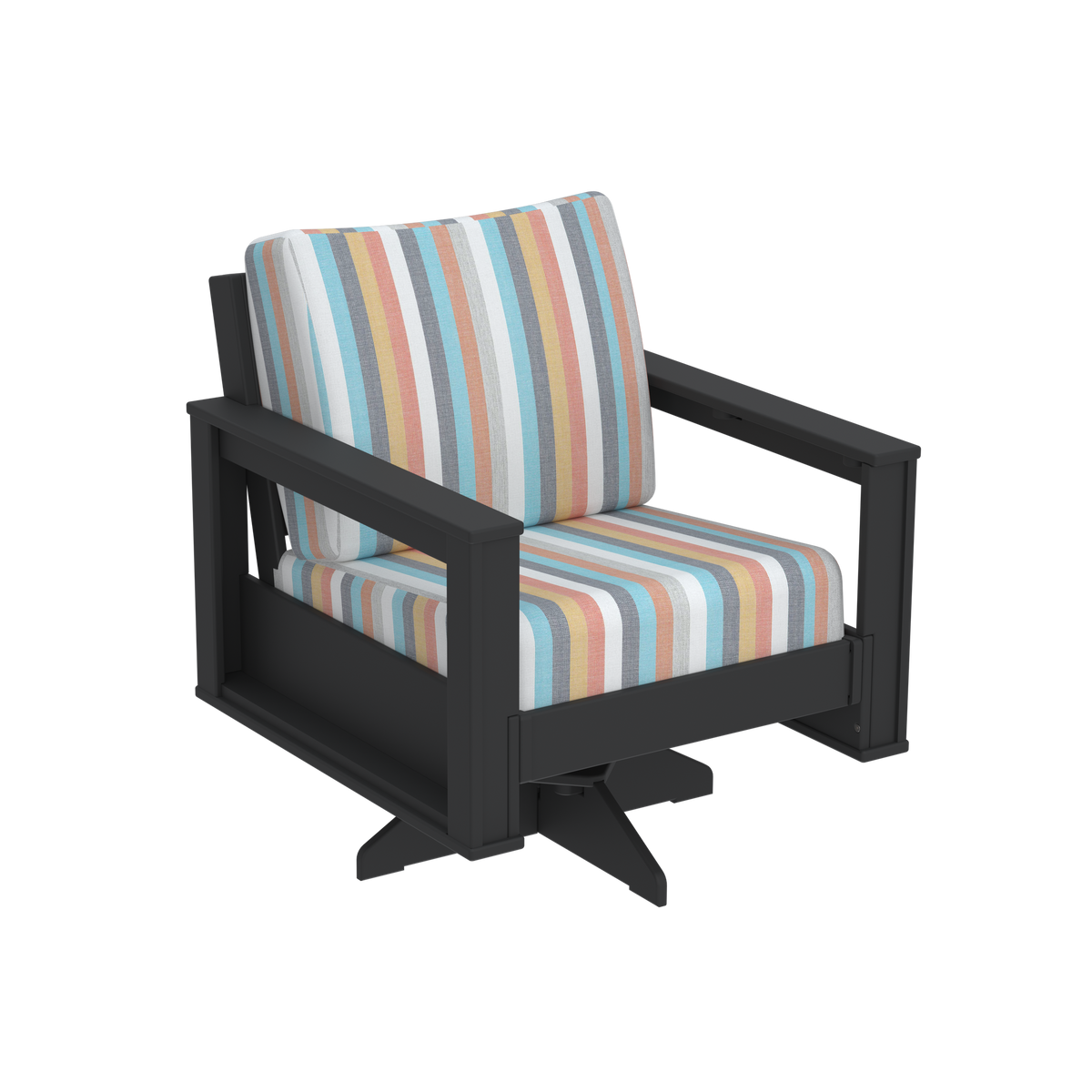 Modern Outdoor Swivel Arm Chair