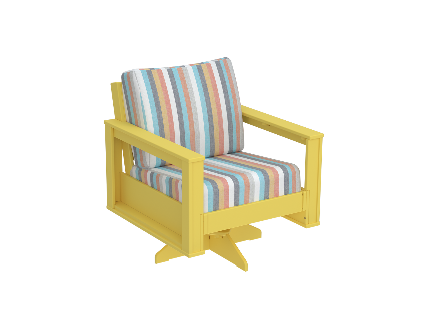 Modern Outdoor Swivel Arm Chair