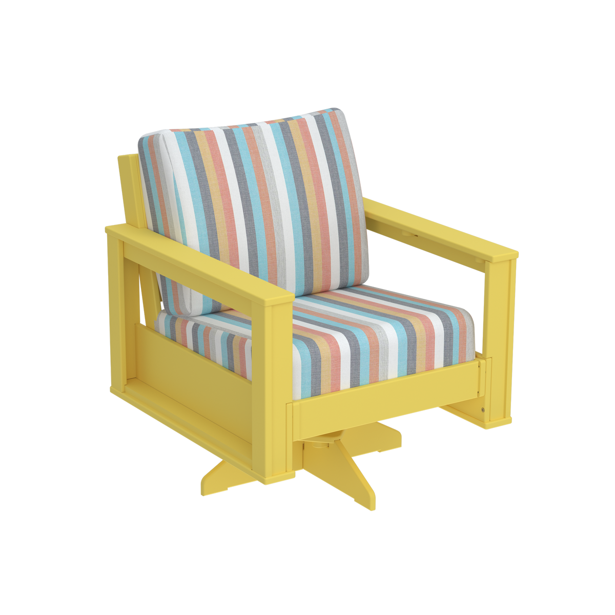 Modern Outdoor Swivel Arm Chair