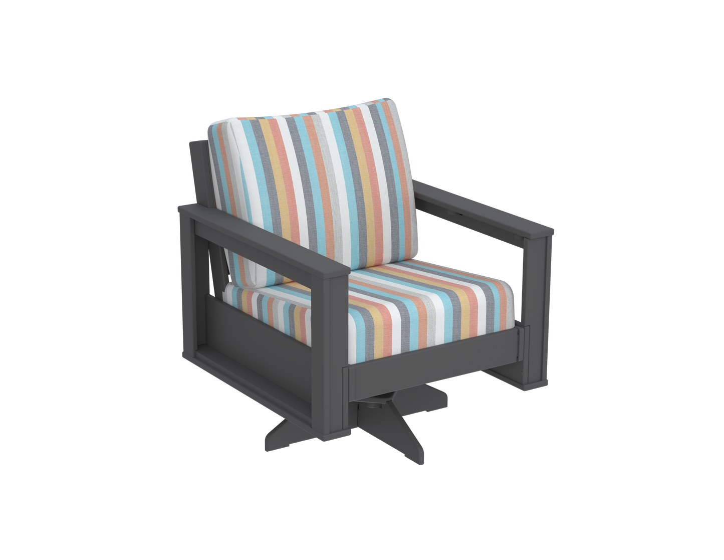 Modern Outdoor Swivel Arm Chair