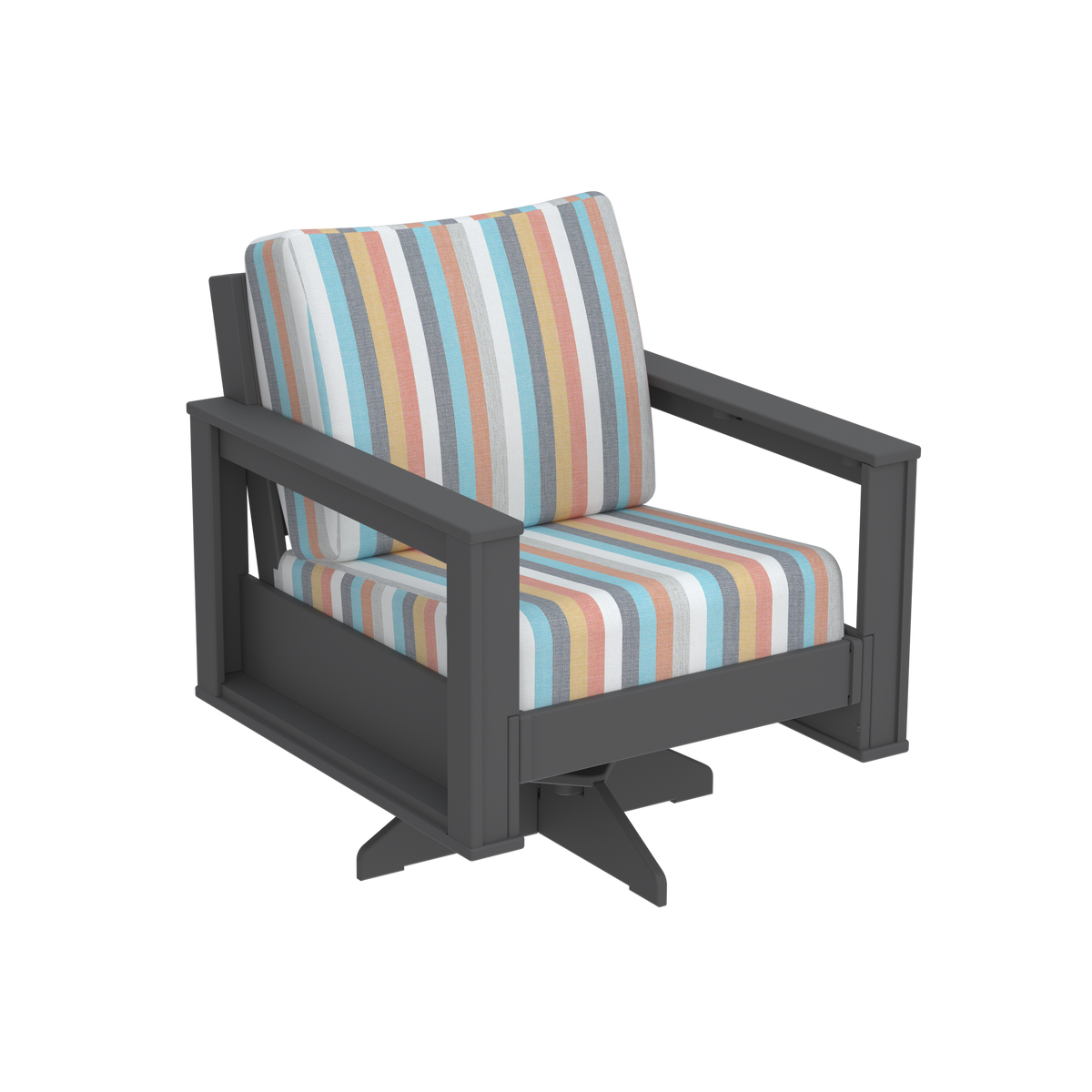 Modern Outdoor Swivel Arm Chair