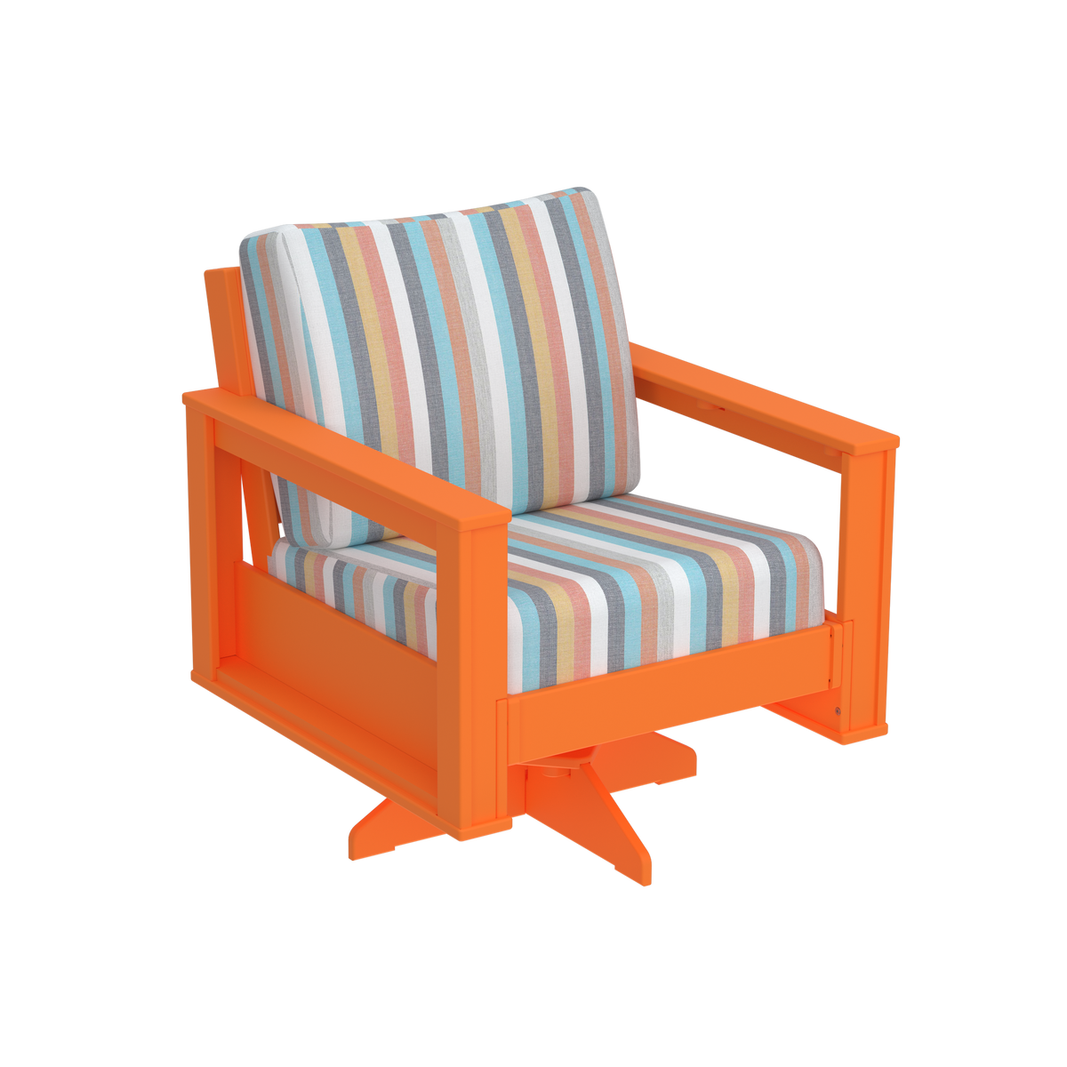 Modern Outdoor Swivel Arm Chair