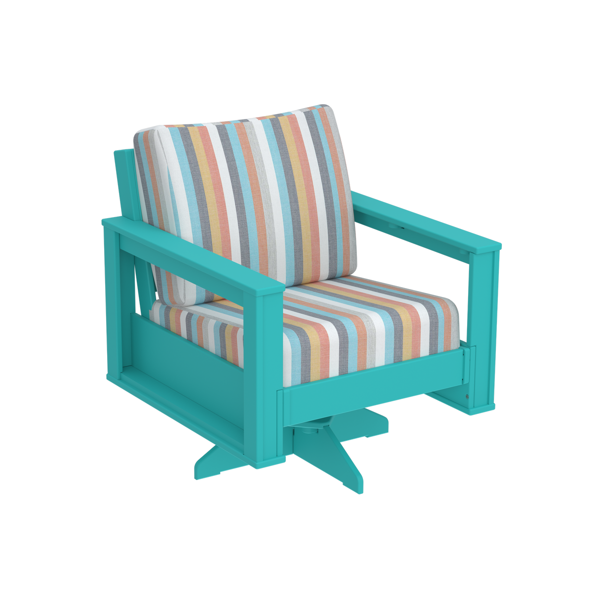 Modern Outdoor Swivel Arm Chair