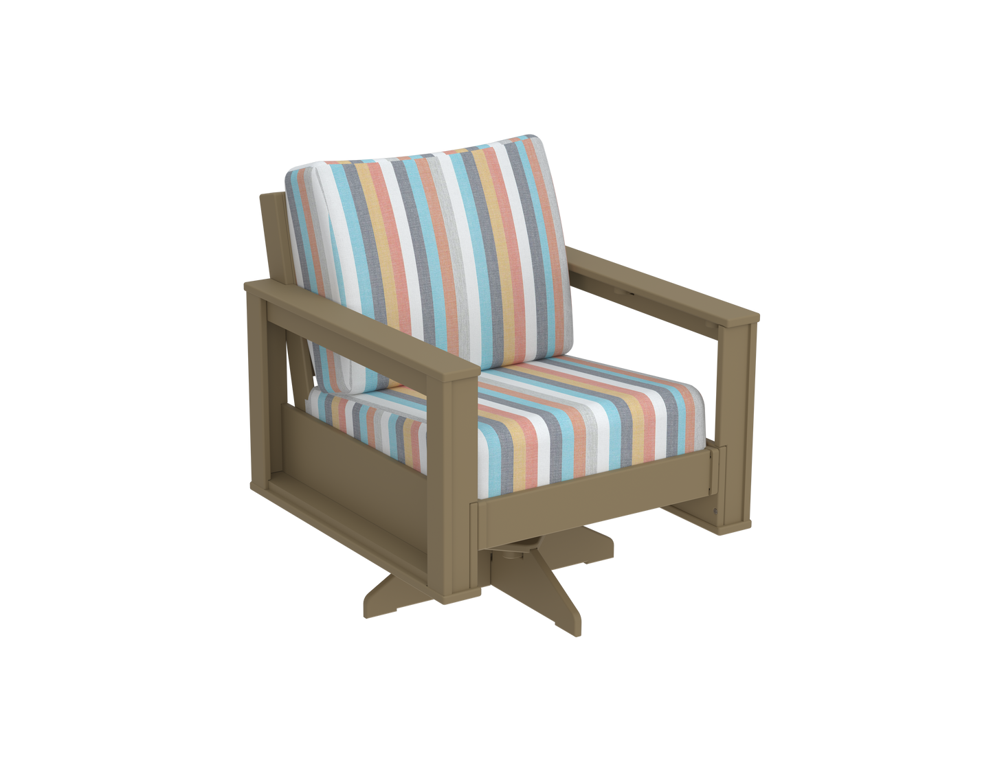 Modern Outdoor Swivel Arm Chair