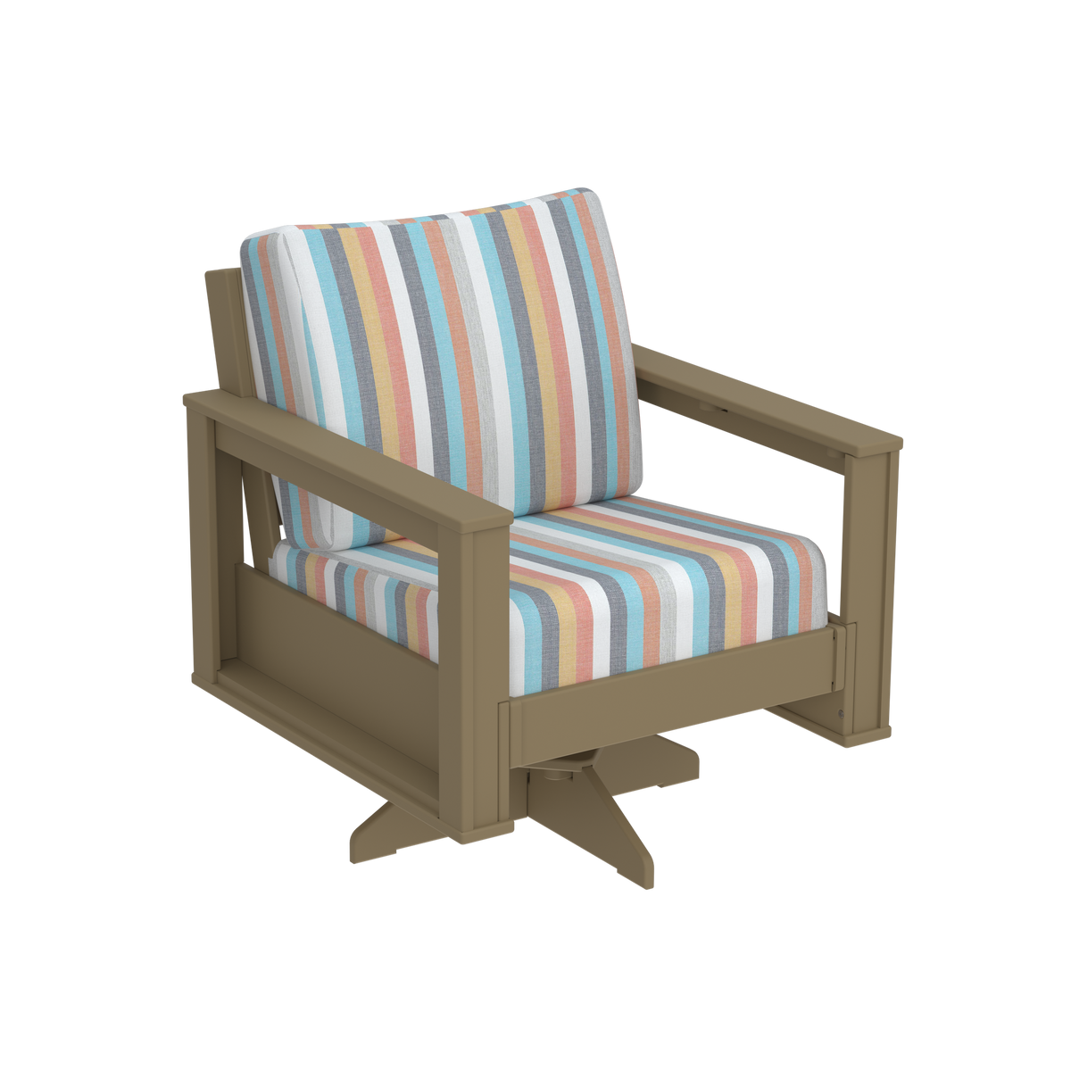 Modern Outdoor Swivel Arm Chair