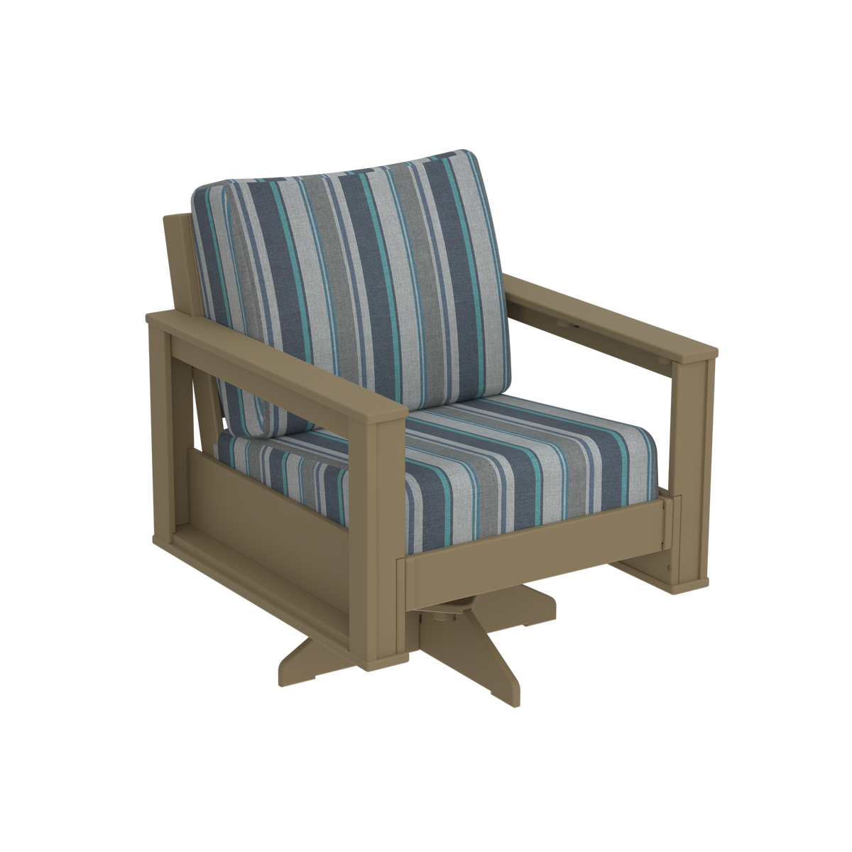 Modern Outdoor Swivel Arm Chair