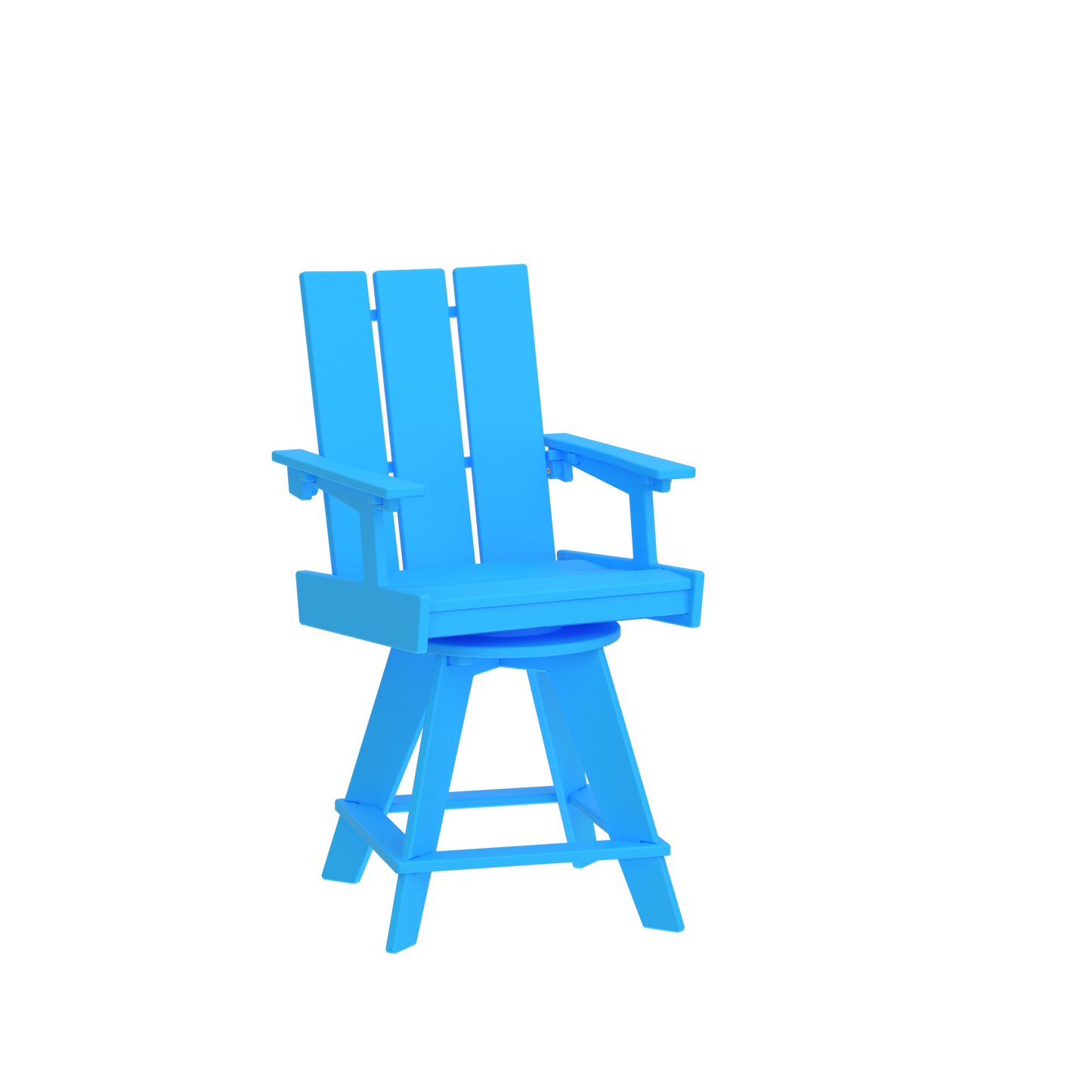 Modern Outdoor Swivel Pub Arm Chair 24"