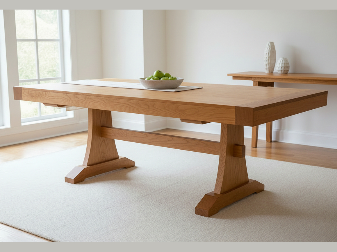 Mitered Dining Table with Shaker Base