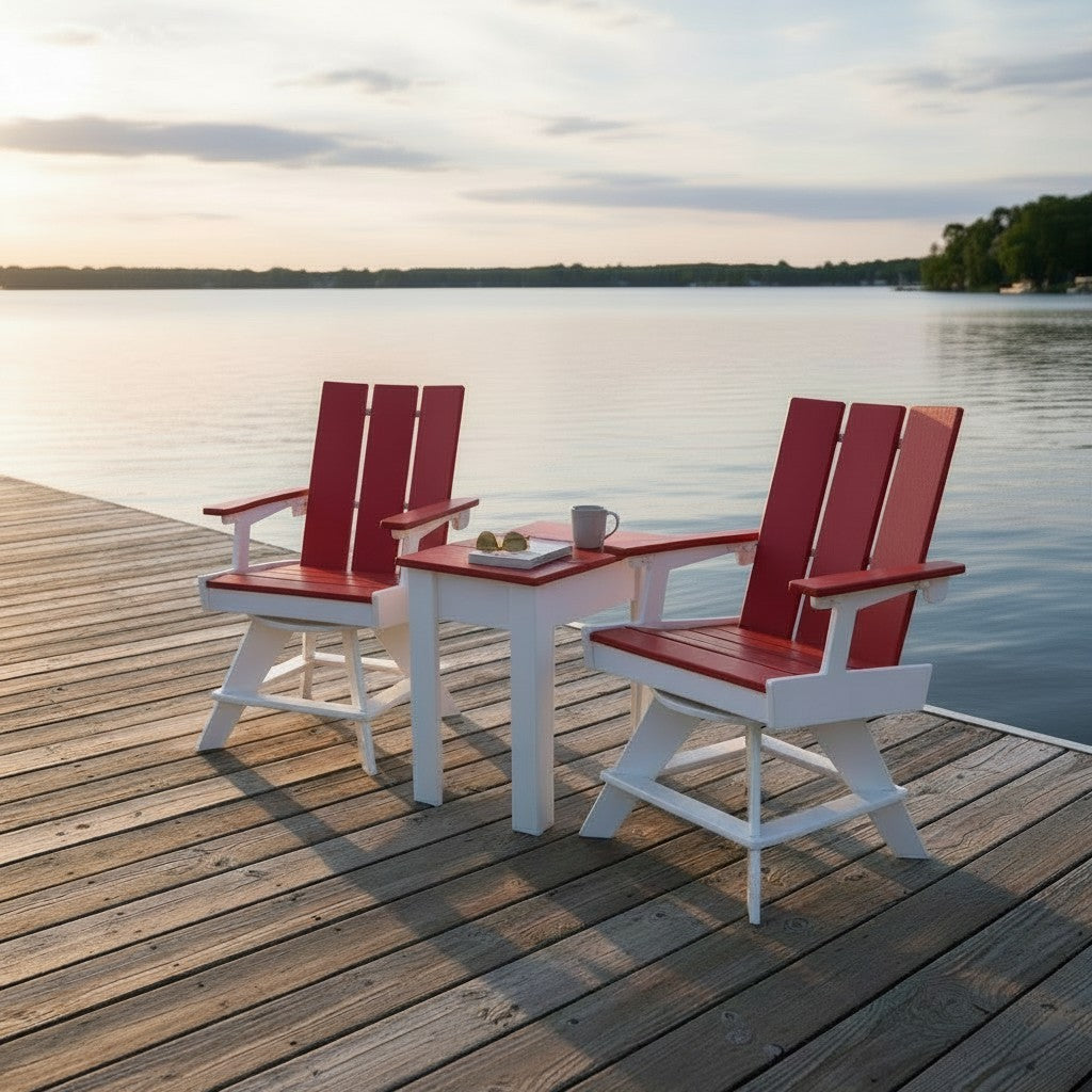 Modern Outdoor Swivel Dining Arm Chair