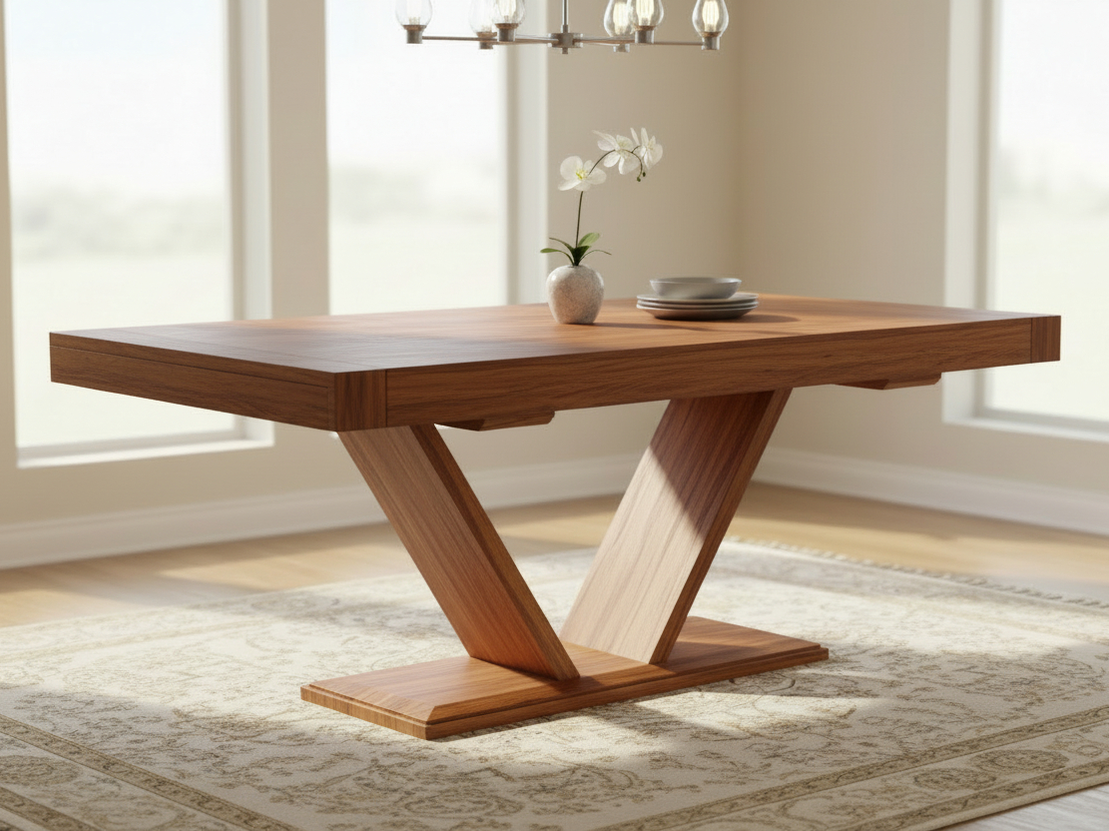 Mitered Dining Table with Truss Base