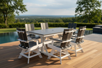 Modern Outdoor Swivel Dining Arm Chair