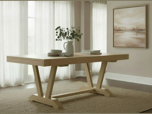 Mitered Dining Table with Vincent Base