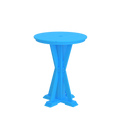 Modern Outdoor X-Base Round Bar Table 32"Wx32"Dx42"H