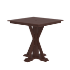 Modern Outdoor X-Base Square Bar Table 48"Wx48"Dx42"H