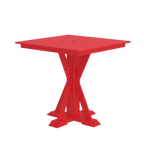Modern Outdoor X-Base Square Bar Table 48"Wx48"Dx42"H