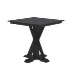Modern Outdoor X-Base Square Bar Table 48"Wx48"Dx42"H