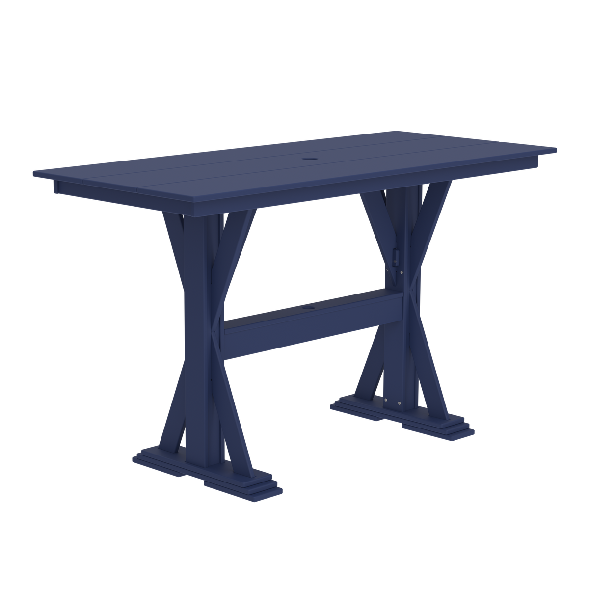 Modern Outdoor X-Base Bar Table 72"Wx32"Dx42"H