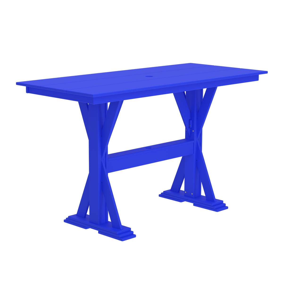Modern Outdoor X-Base Bar Table 72"Wx32"Dx42"H