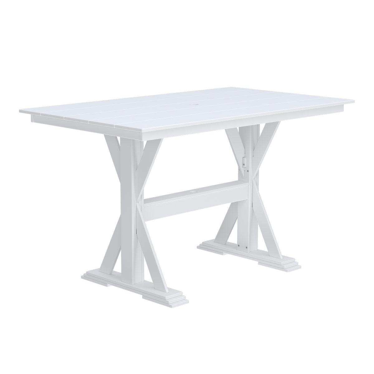 Modern Outdoor X-Base Bar Table 72"Wx42"Dx42"H