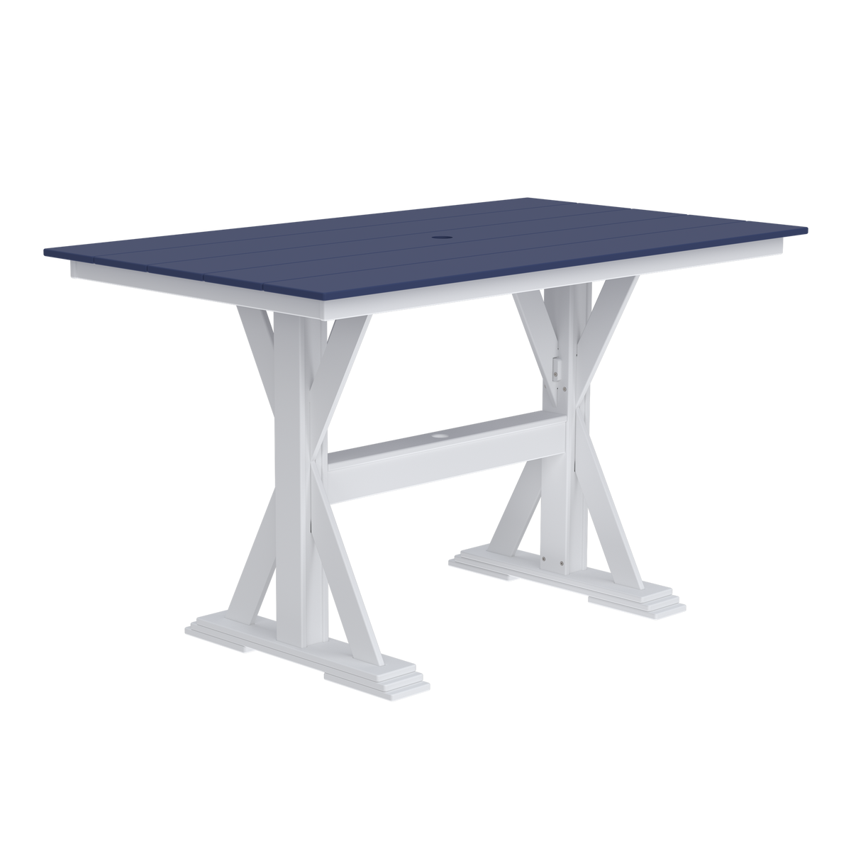 Modern Outdoor X-Base Bar Table 72"Wx42"Dx42"H