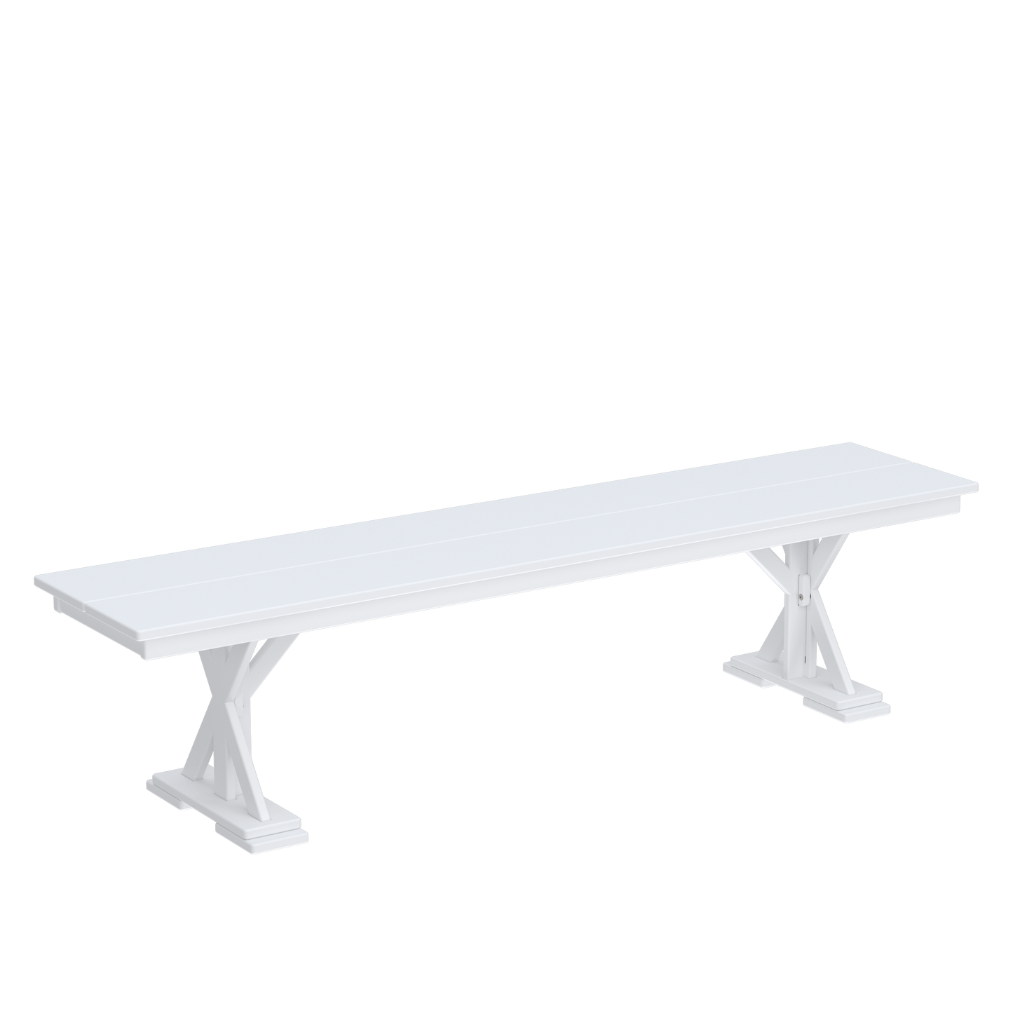 Modern Outdoor X-Base 72" Dining Bench