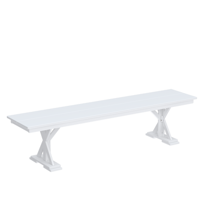 Modern Outdoor X-Base 96" Dining Bench
