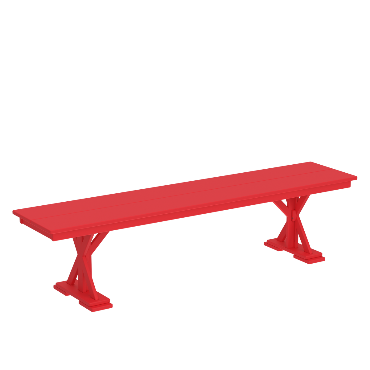 Modern Outdoor X-Base 96" Dining Bench