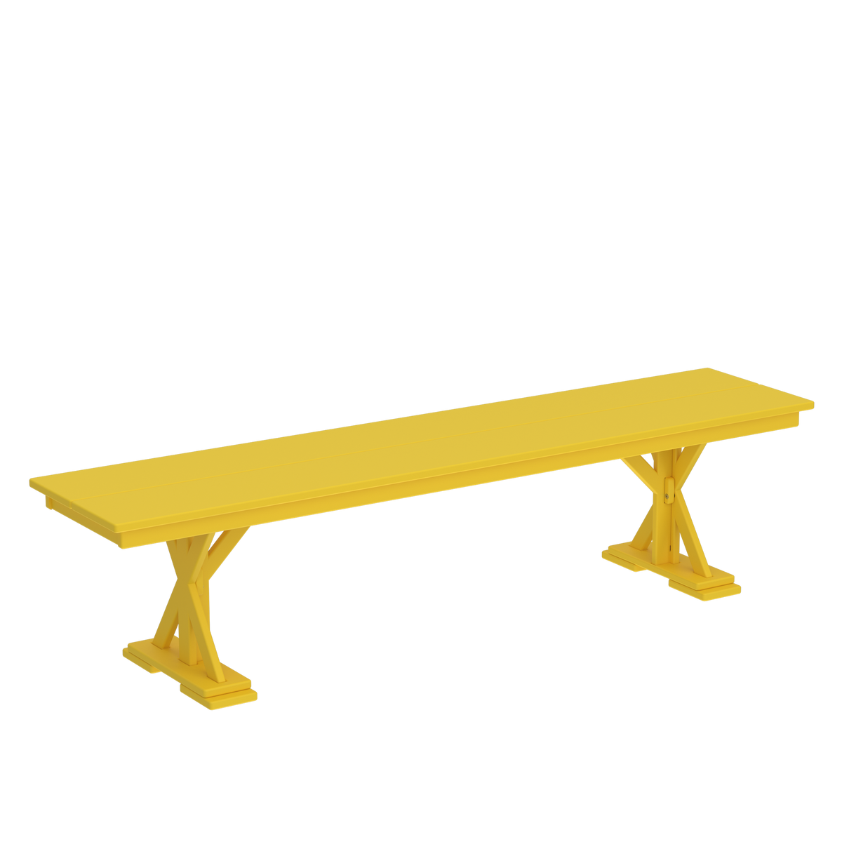 Modern Outdoor X-Base 96" Dining Bench
