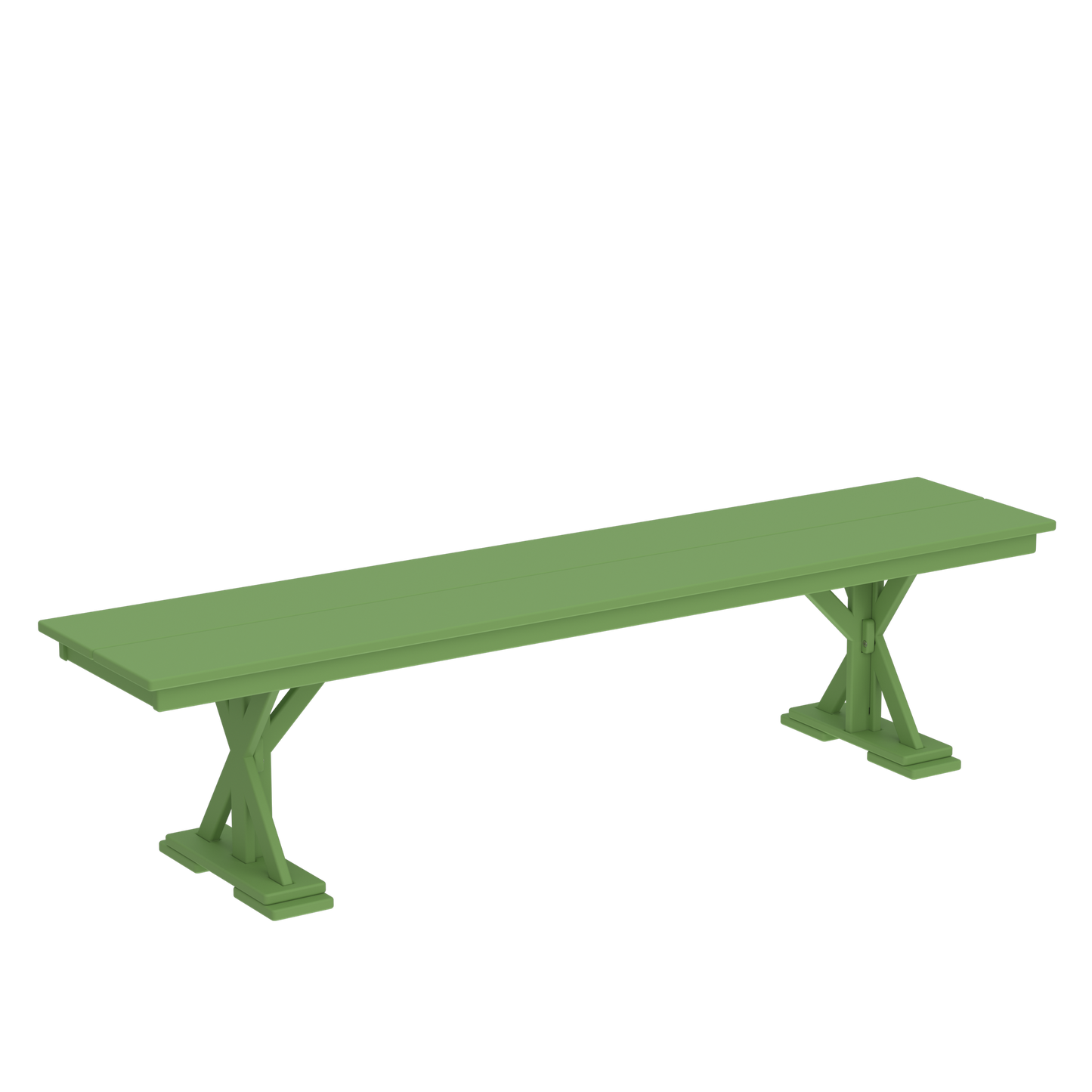 Modern Outdoor X-Base 72" Dining Bench