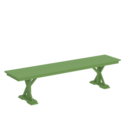 Modern Outdoor X-Base 96" Dining Bench