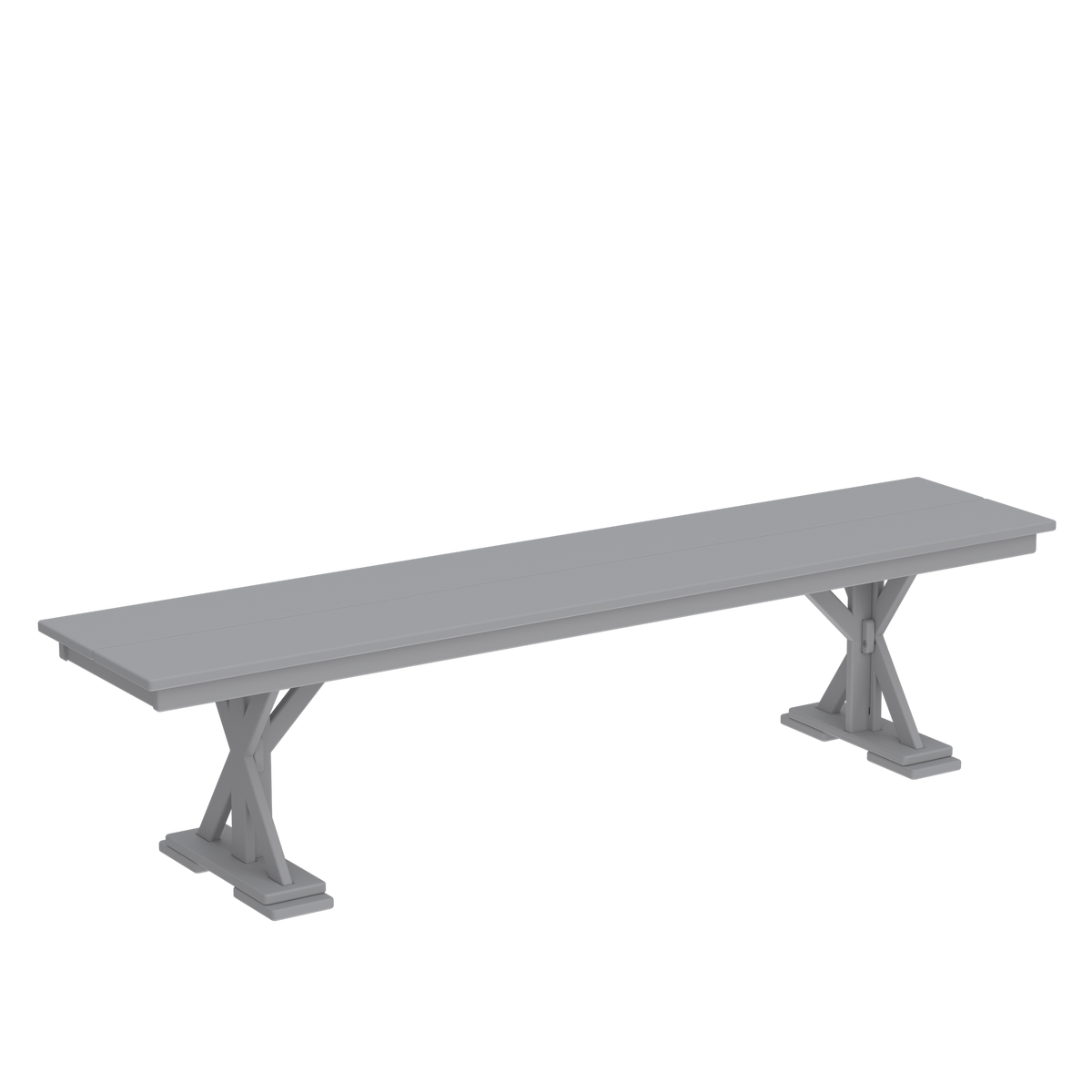Modern Outdoor X-Base 96" Dining Bench