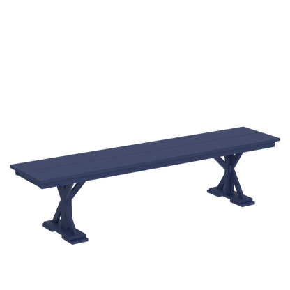 Modern Outdoor X-Base 96" Dining Bench