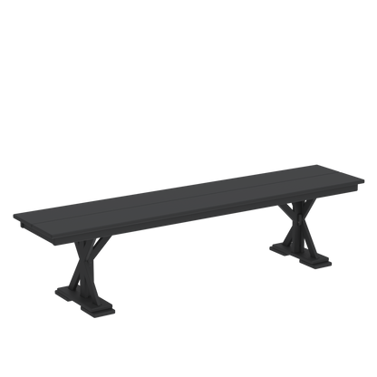 Modern Outdoor X-Base 96" Dining Bench