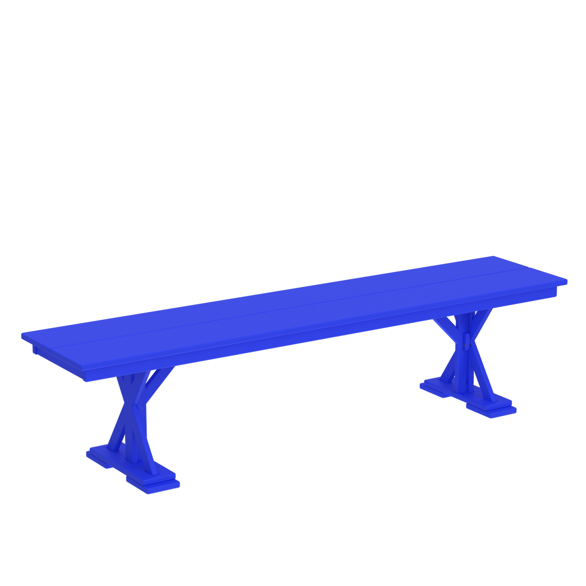 Modern Outdoor X-Base 96" Dining Bench