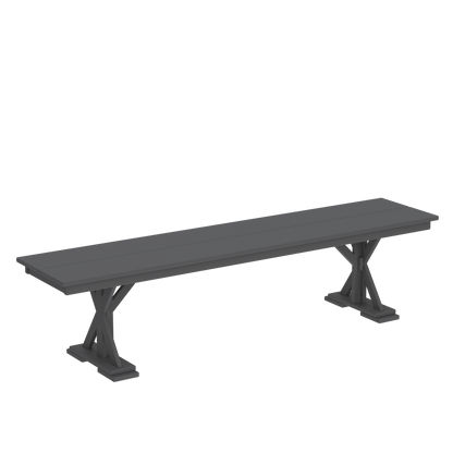 Modern Outdoor X-Base 96" Dining Bench