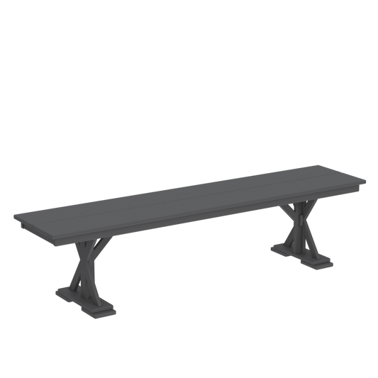 Modern Outdoor X-Base 96" Dining Bench