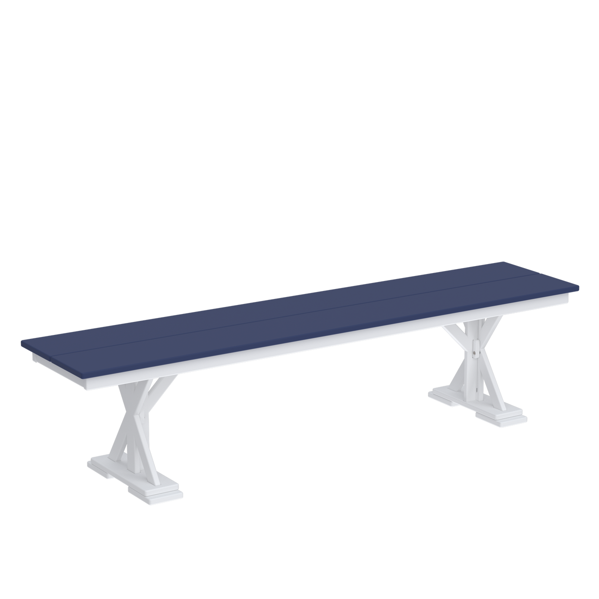 Modern Outdoor X-Base 96" Dining Bench