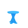 Modern Outdoor X-Base Round Dining Table 32"Wx32"Dx31"H