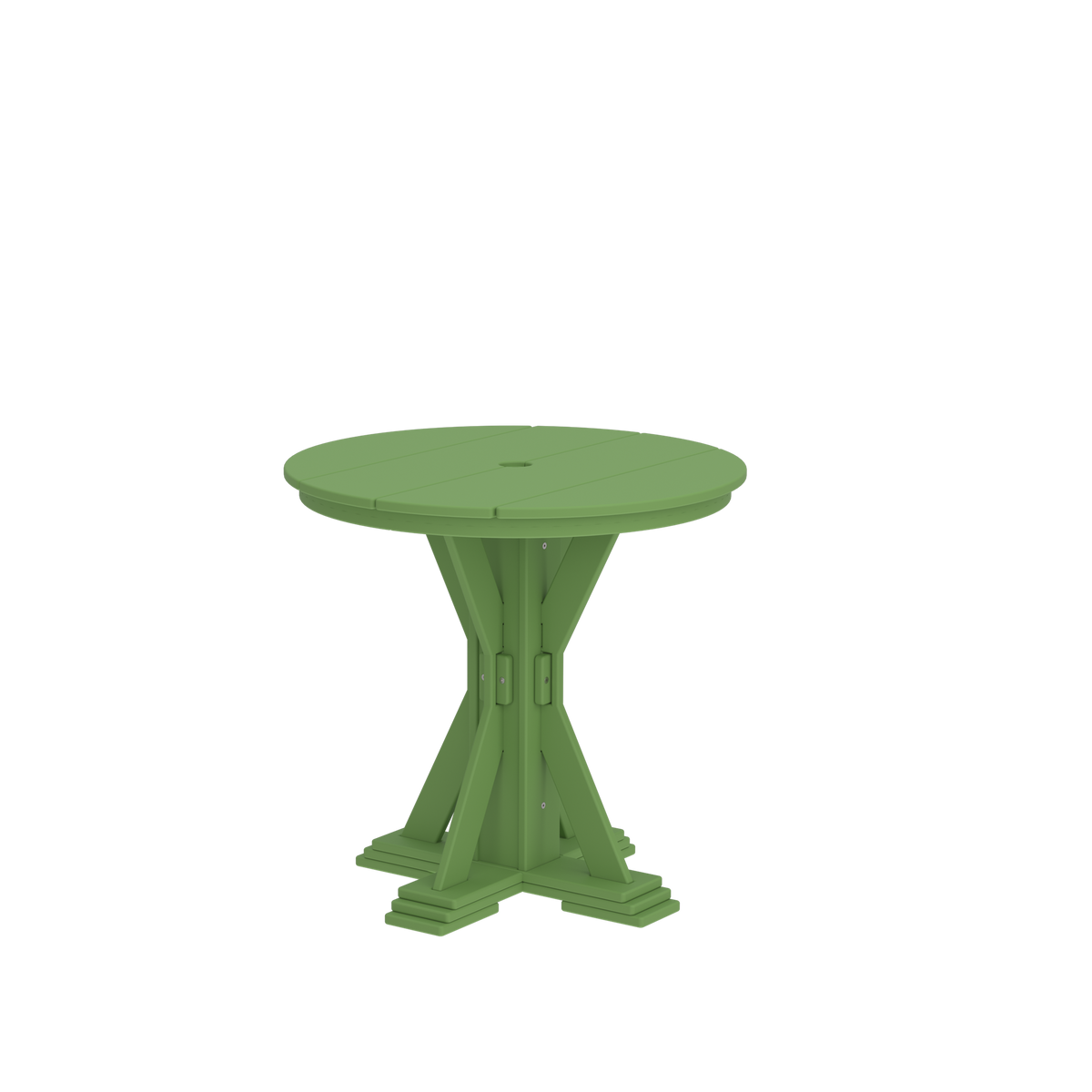 Modern Outdoor X-Base Round Dining Table 32"Wx32"Dx31"H