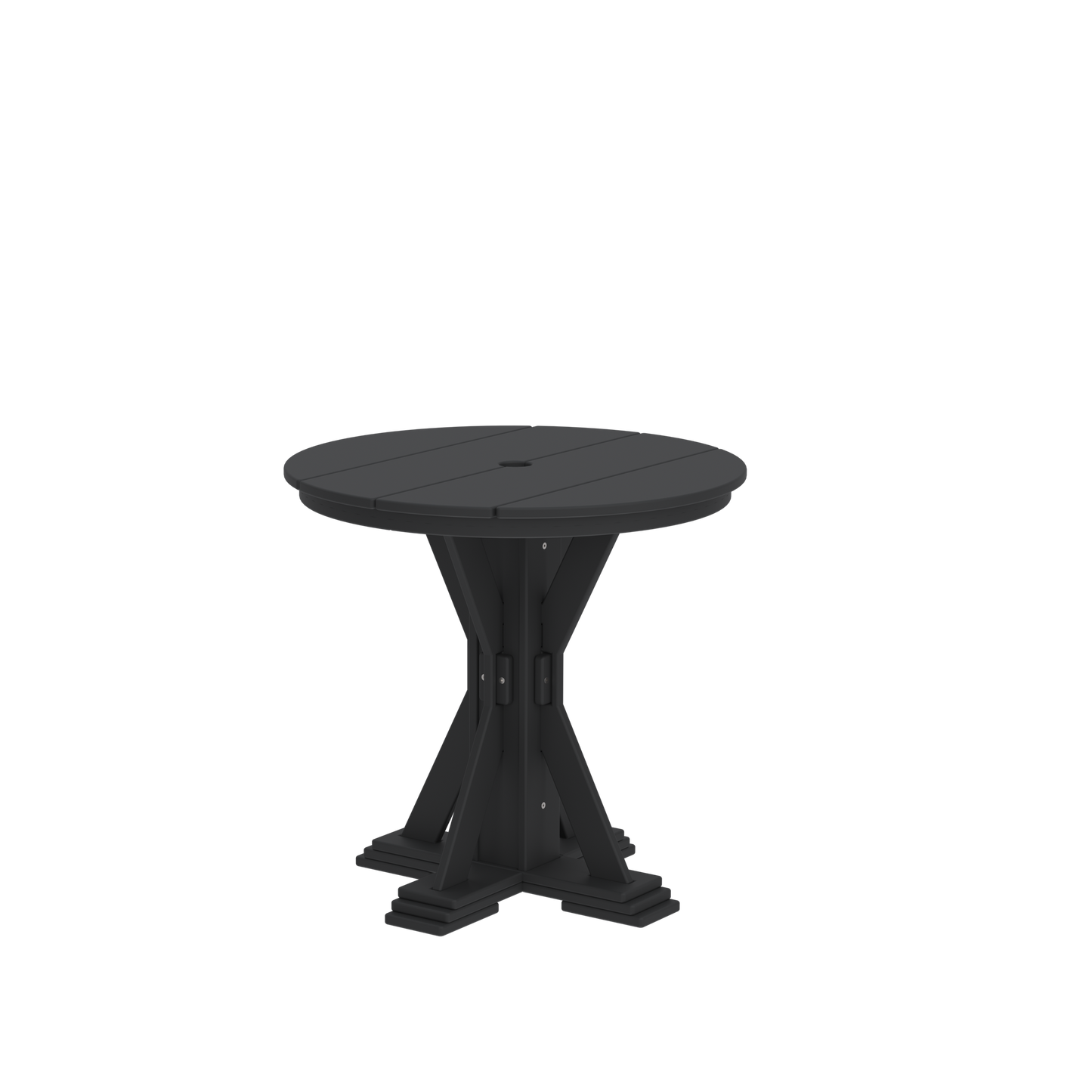 Modern Outdoor X-Base Round Dining Table 32"Wx32"Dx31"H