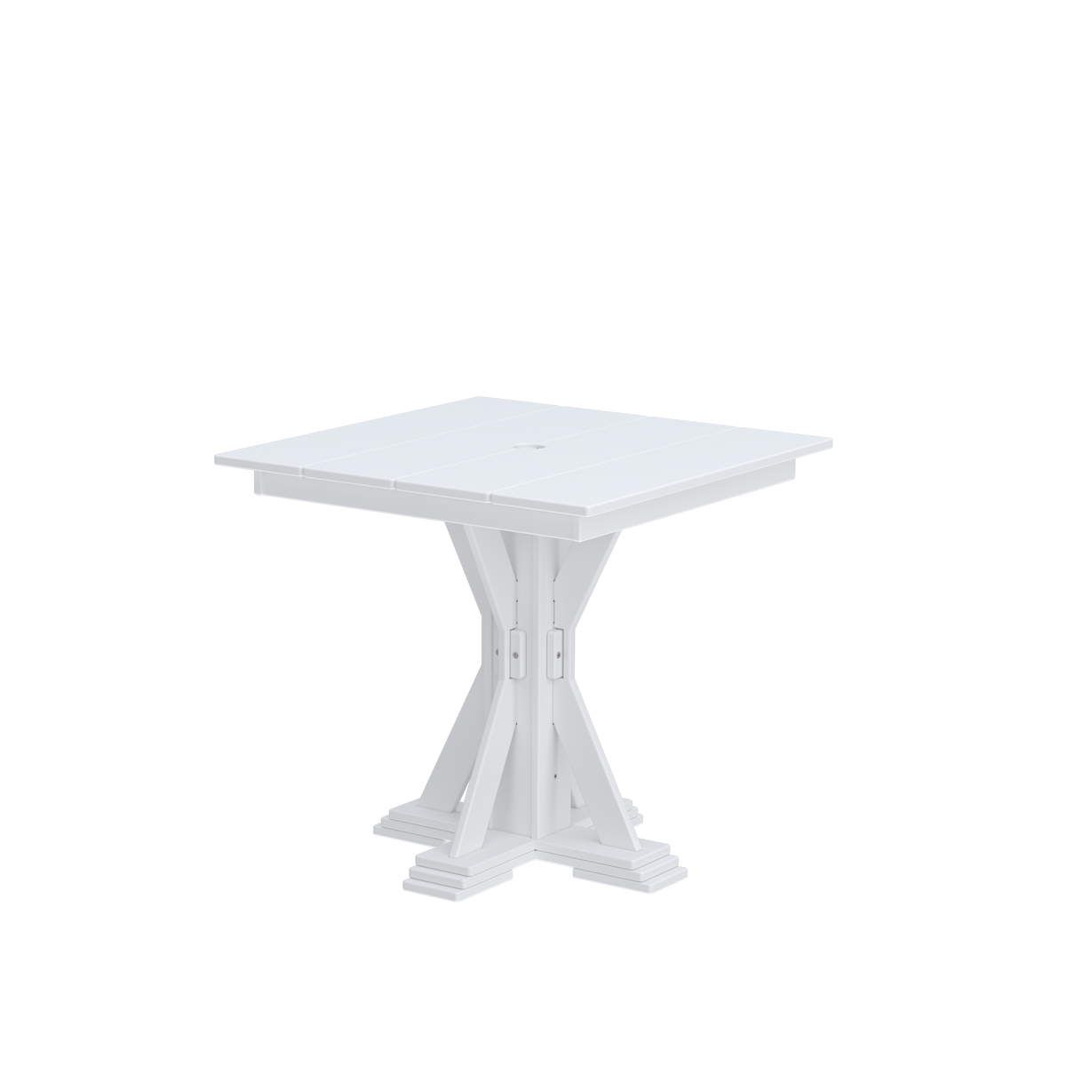 Modern Outdoor X-Base Square Dining Table 32"Wx32"Dx31"H