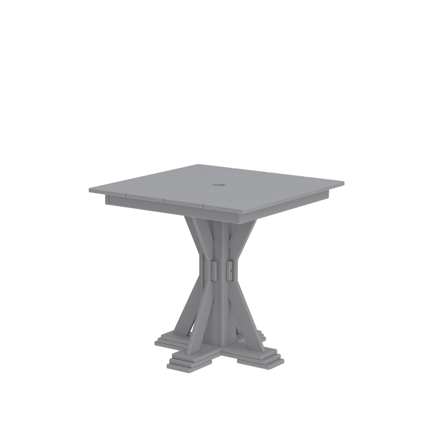 Modern Outdoor X-Base Square Dining Table 32"Wx32"Dx31"H